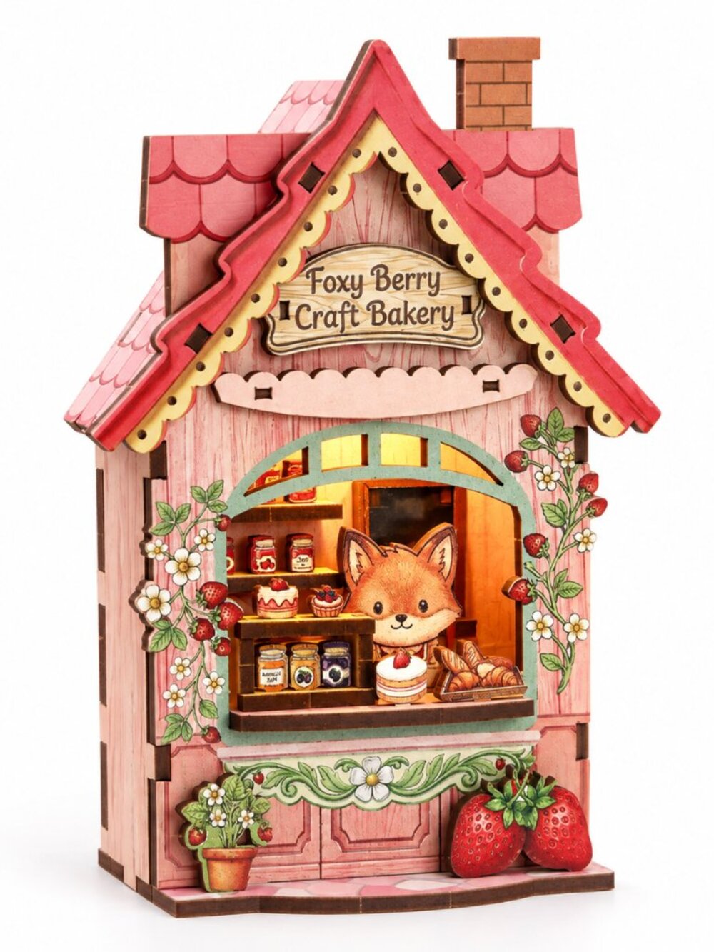 Foxy Berry Bakery DIY Magnetic Miniature Kit with Light